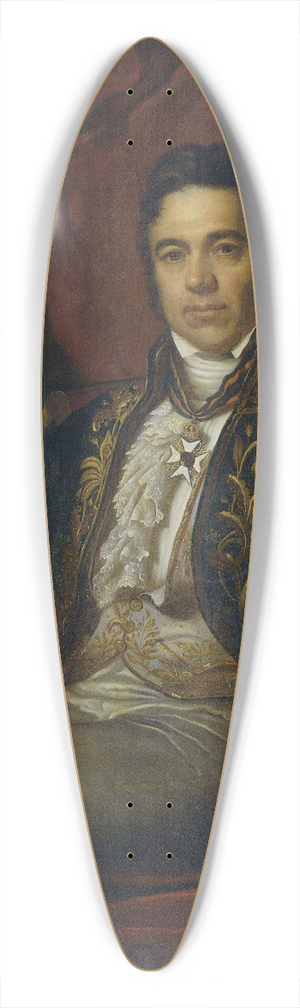 Raden Saleh - Portrait of Jean Chrtien Baud, Governor-General ad interim of the Dutch East Indies 39.3 inch art pintail longboard deck