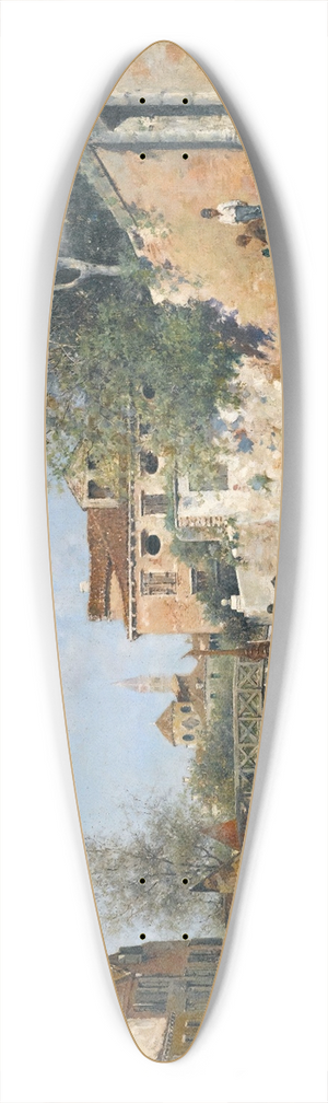 Rafael Senet y Perez - A Venetian Canal 39.3 inch art pintail longboard deck