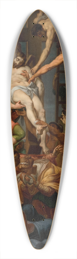 Rafa Hadziewicz - Deposition from the Cross 39.3 inch art pintail longboard deck