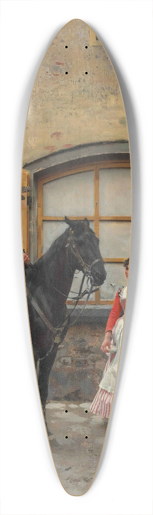 Raffaello Sorbi - Stopping for a Drink 39.3 inch art pintail longboard deck