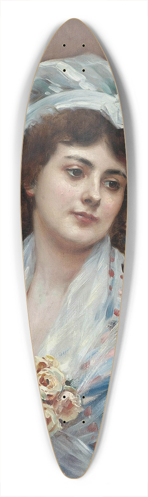 Raimundo de Madrazo y Garreta - Contemplation 39.3 inch art pintail longboard deck