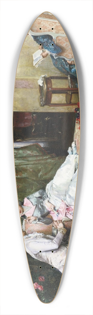 Raimundo de Madrazo y Garreta - Flirtation 39.3 inch art pintail longboard deck