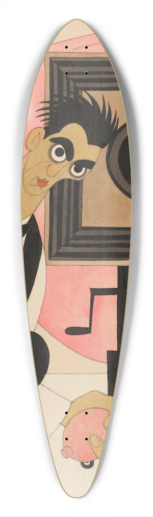 Ralph Barton - Nickolas Muray 39.3 inch art pintail longboard deck