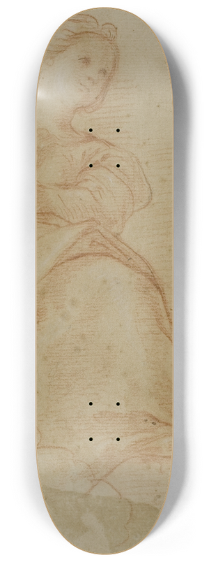 Cristoforo Roncalli - Woman Seated on Clouds 8.25 inch art skate deck