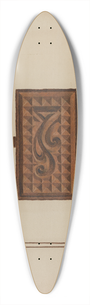 Ralph Russell - Waffle Iron 39.3 inch art pintail longboard deck