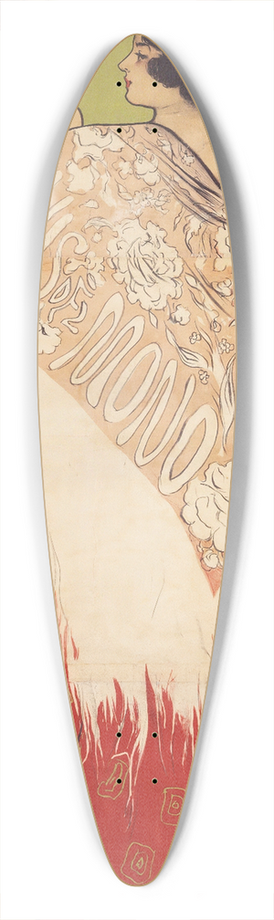 Ramn Casas - Ans Del Mono (Con Una Falda De Percal Planch) (In A Pressed Percale Skirt) 39.3 inch art pintail longboard deck