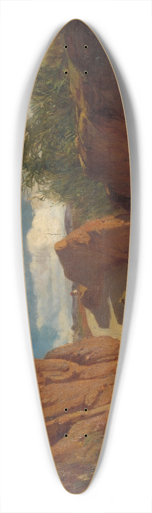 Ramon Mart i Alsina - The Path to Granollers 39.3 inch art pintail longboard deck