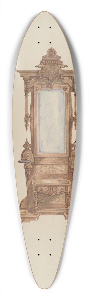 Randolph F. Miller - Hall Tree, of Mahogany 39.3 inch art pintail longboard deck Randolph F. Miller - Hall Tree, of Mahogany 39.3 inch art pintail longboard deck