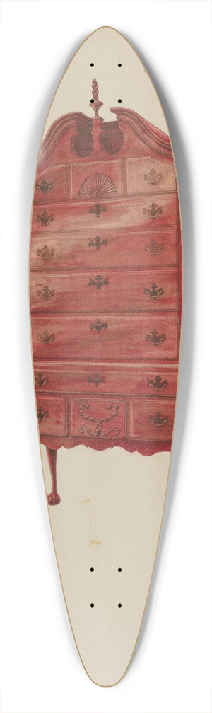 Randolph F. Miller - High-boy 39.3 inch art pintail longboard deck