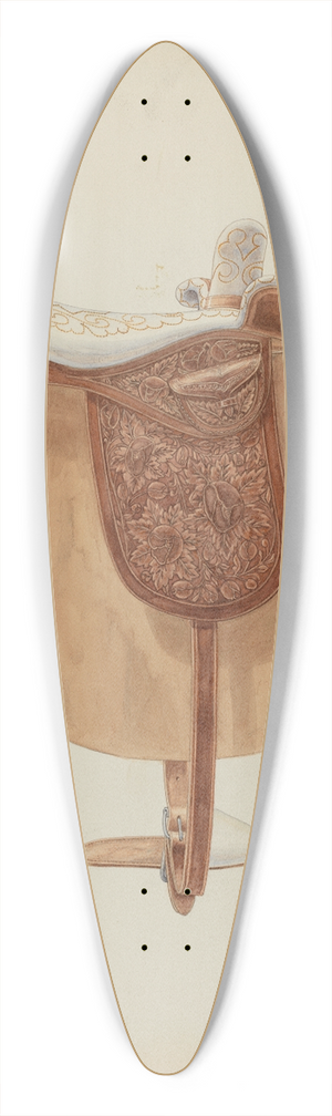 Randolph F. Miller - Side Saddle 39.3 inch art pintail longboard deck
