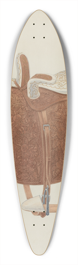 Randolph F. Miller - Side Saddle 39.3 inch art pintail longboard deck