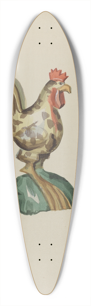 Raoul Du Bois - Pa. German Rooster 39.3 inch art pintail longboard deck