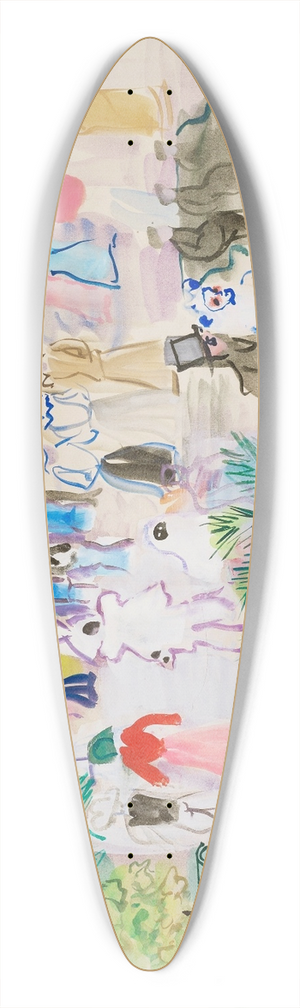 Raoul Dufy - Bal masqu  Perpignan 39.3 inch art pintail longboard deck