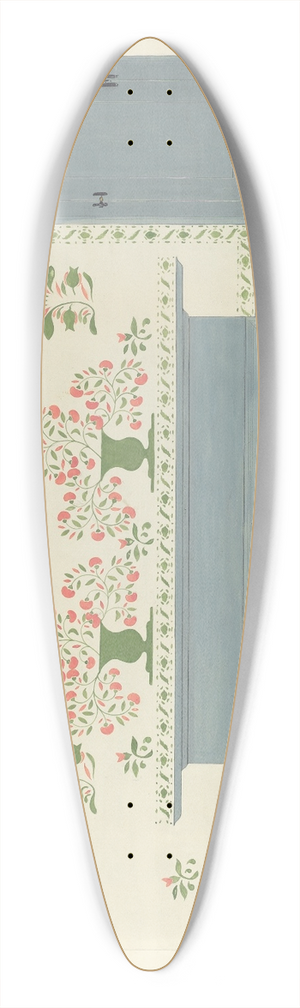 Ray Holden - Stencilled Wall 39.3 inch art pintail longboard deck