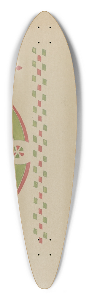Ray Holden - Stencilled Wall Decoration 39.3 inch art pintail longboard deck
