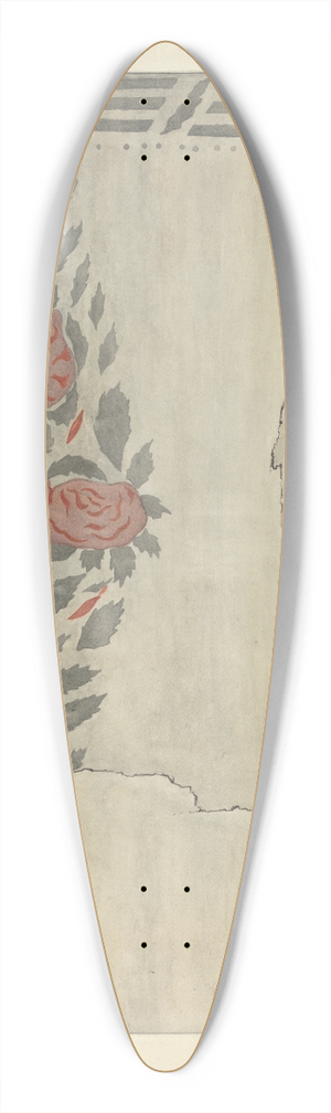 Ray Holden - Wall Stencil (Section of) 39.3 inch art pintail longboard deck