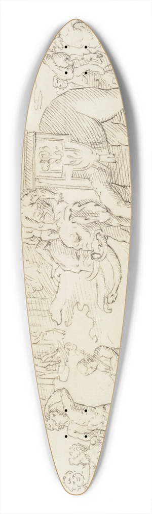 Raymond Lafage - The triumph of Bacchus 39.3 inch art pintail longboard deck