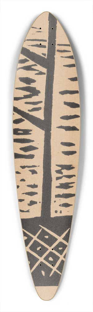 Raymond McIntyre - French window 39.3 inch art pintail longboard deck