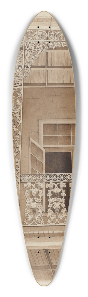 Ray Price - Cast Iron Balcony Rail 39.3 inch art pintail longboard deck