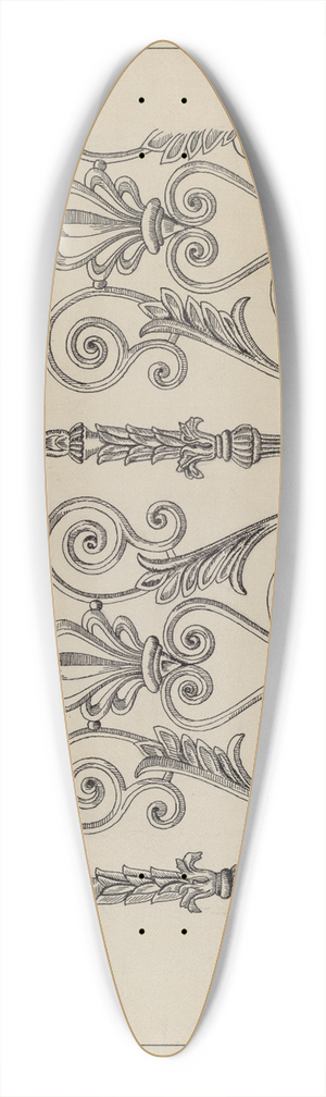Ray Price - Cast Iron Balcony Rail 39.3 inch art pintail longboard deck