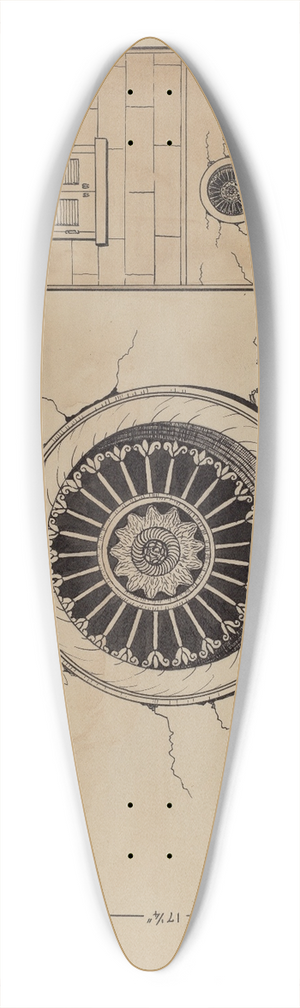 Ray Price - Cast Iron Basement Vent 39.3 inch art pintail longboard deck