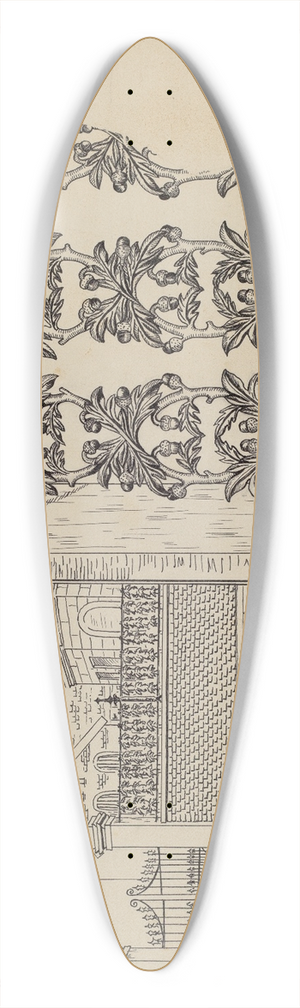 Ray Price - Cast Iron Fence Railing 39.3 inch art pintail longboard deck