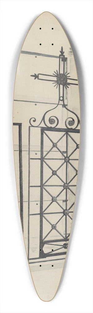 Ray Price - Iron Gate and Fence 39.3 inch art pintail longboard deck