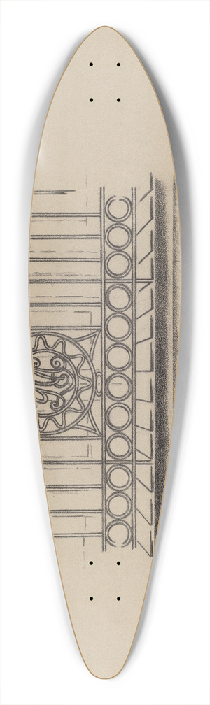 Ray Price - Wrought Iron Railing 39.3 inch art pintail longboard deck