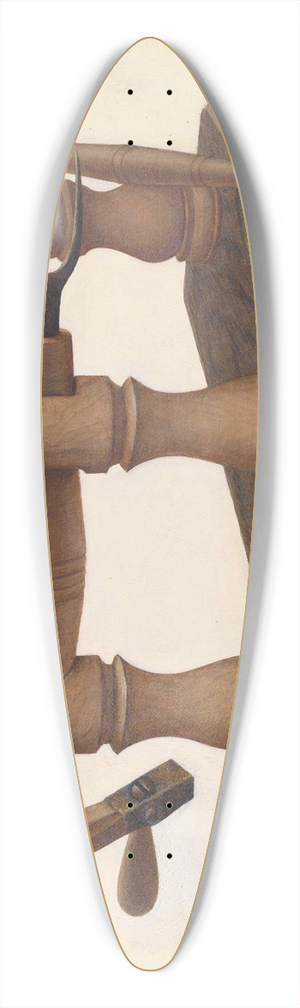 Regina Henderer - Apple Parer 39.3 inch art pintail longboard deck