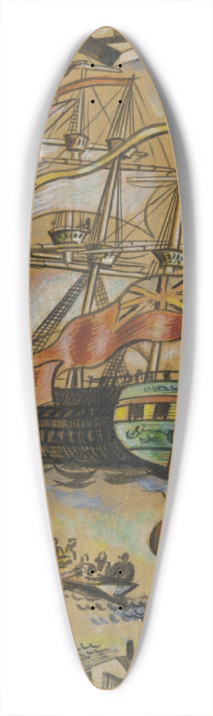 Reginald Marsh - NewAmsterdam 39.3 inch art pintail longboard deck