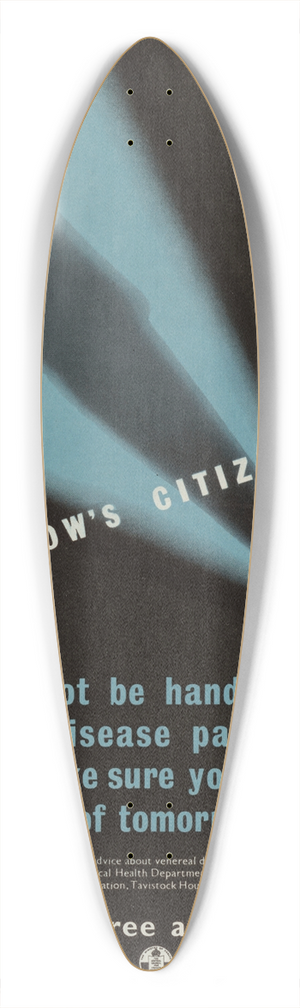 Reginald Mount - Venereal Diseases Tomorrows Citizen 39.3 inch art pintail longboard deck Reginald Mount - Venereal Diseases Tomorrows Citizen 39.3 inch art pintail longboard deck