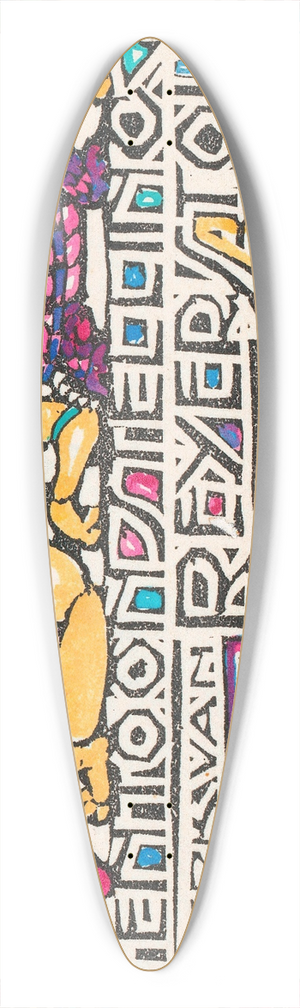 Reijer Stolk - Aankondiging van een tentoonstelling van Reijer Stolk in Rotterdam 39.3 inch art pintail longboard deck