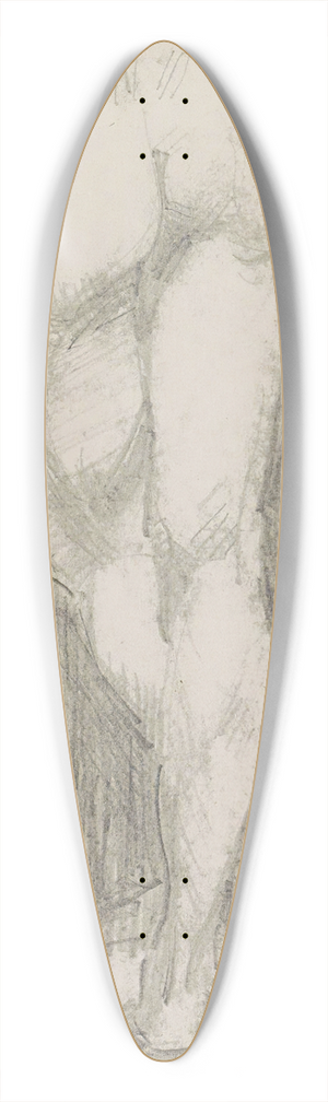 Reijer Stolk - Achterzijde van een staande naakte vrouw 39.3 inch art pintail longboard deck