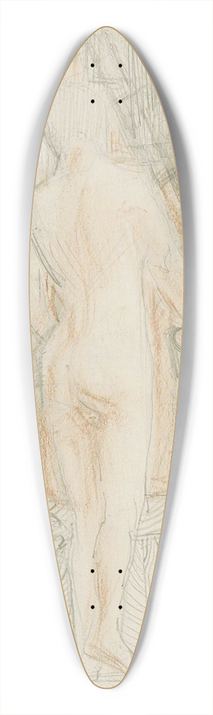 Reijer Stolk - Achterzijde van een staande naakte vrouw 39.3 inch art pintail longboard deck