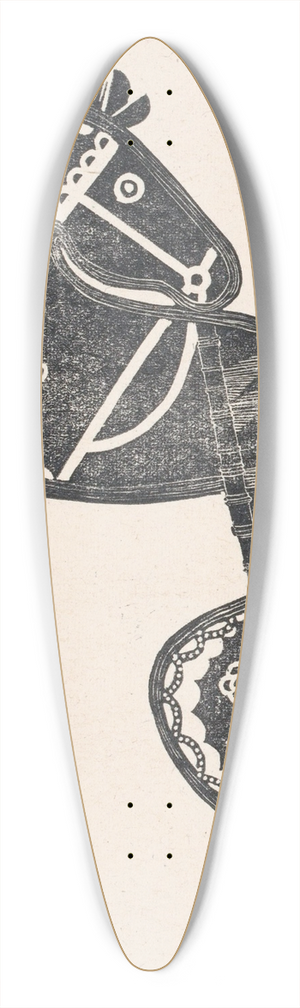 Reijer Stolk - Ceremonieel danspaard 39.3 inch art pintail longboard deck