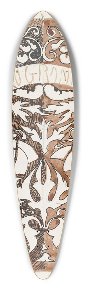Reijer Stolk - Ontwerp voor een omslag van een programmaboek 39.3 inch art pintail longboard deck