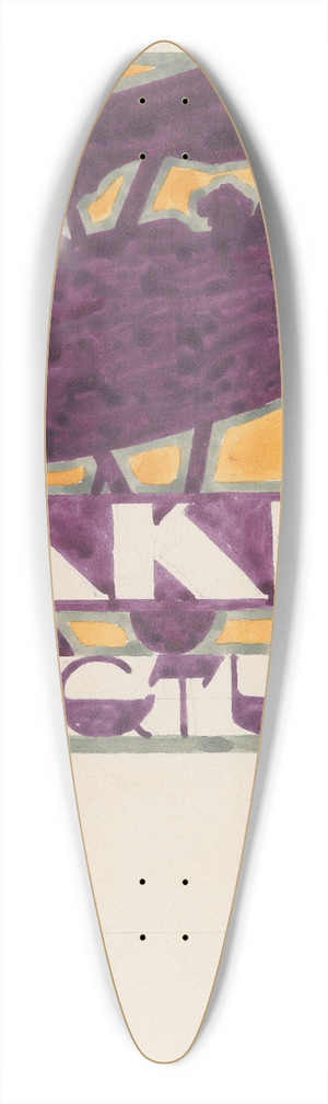 Reijer Stolk - Ontwerp voor reclame voor `Fokkers Vliegtuigen 39.3 inch art pintail longboard deck Reijer Stolk - Ontwerp voor reclame voor `Fokkers Vliegtuigen 39.3 inch art pintail longboard deck