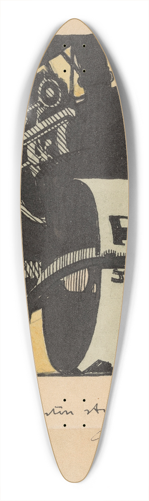 Reijer Stolk - Ontwerp voor reclame voor `Ruston stoomwegwals 39.3 inch art pintail longboard deck Reijer Stolk - Ontwerp voor reclame voor `Ruston stoomwegwals 39.3 inch art pintail longboard deck