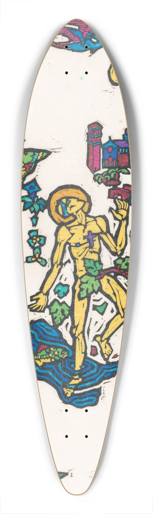 Reijer Stolk - St. Franciscus v. Assisi 39.3 inch art pintail longboard deck