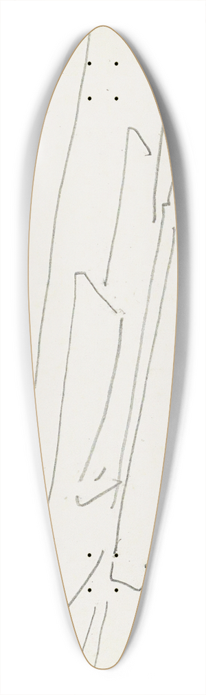 Reijer Stolk - Zeilboten 39.3 inch art pintail longboard deck