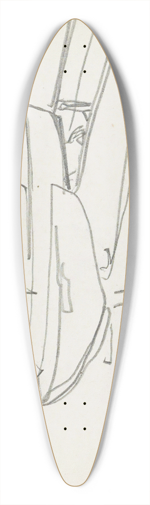 Reijer Stolk - Zeilboten op een werfhelling 39.3 inch art pintail longboard deck