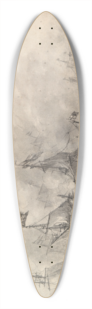 Reinier Nooms - NavalBattle 39.3 inch art pintail longboard deck