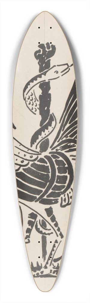 Reinier Willem Petrus de Vries - Haan met esculaap 39.3 inch art pintail longboard deck