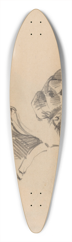 Reinier Willem Petrus de Vries - Koppen van een hond 39.3 inch art pintail longboard deck