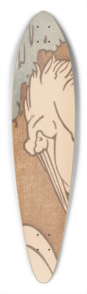 Reinier Willem Petrus de Vries - Twee pelikanen aan de waterkant 39.3 inch art pintail longboard deck