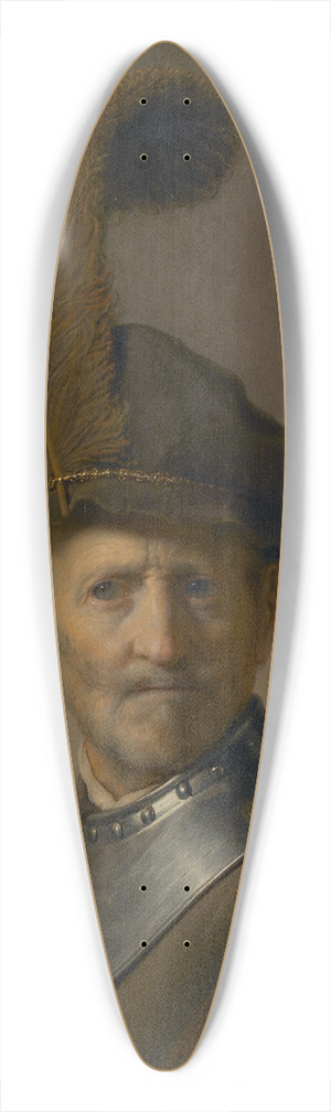 Rembrandt van Rijn - An Old Man in Military Costume 39.3 inch art pintail longboard deck