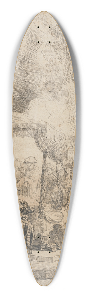 Rembrandt van Rijn - Death of the Virgin 39.3 inch art pintail longboard deck