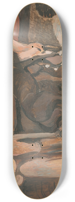 Cyprin Majernk - Fire  Refugees 8.25 inch art skate deck Cyprin Majernk - Fire  Refugees 8.25 inch art skate deck