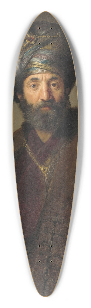 Rembrandt van Rijn - Man in Oriental Costume 39.3 inch art pintail longboard deck Rembrandt van Rijn - Man in Oriental Costume 39.3 inch art pintail longboard deck
