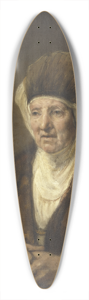Rembrandt van Rijn - Portrait of an Old Woman 39.3 inch art pintail longboard deck Rembrandt van Rijn - Portrait of an Old Woman 39.3 inch art pintail longboard deck